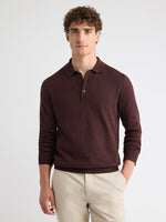 Long-Sleeve Polo Sweater