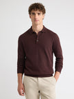 Long-Sleeve Polo Sweater