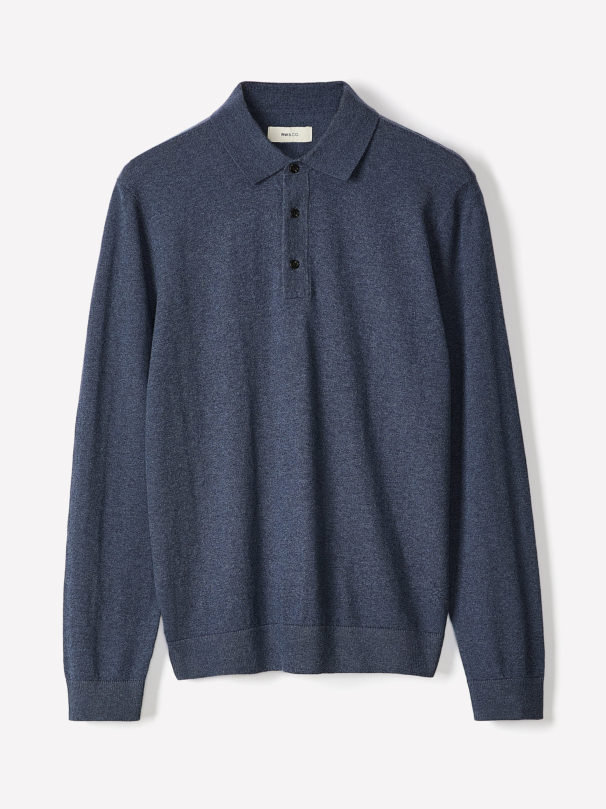 Long-Sleeve Polo Sweater