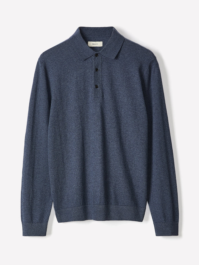 Long-Sleeve Polo Sweater