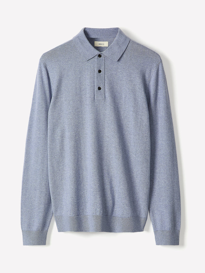Long-Sleeve Polo Sweater
