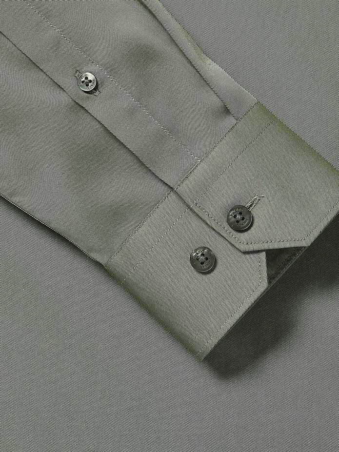 Slim-Fit Solid Twill Dress Shirt