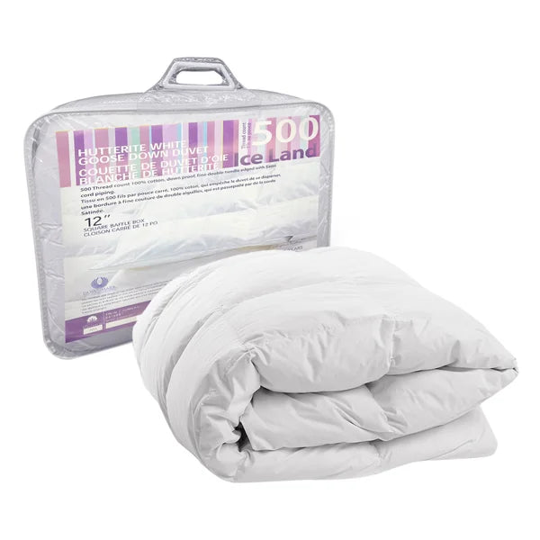 Highland Feather Iceland Canadian Hutterite White Goose Down Duvet 725 Filling Power