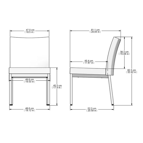 Amisco Drift Dining Chair, 2-pack