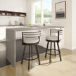 Amisco Browser Brown Frame and Cream Seat Bar or Counter Stool