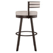Amisco Browser Brown Frame and Cream Seat Bar or Counter Stool