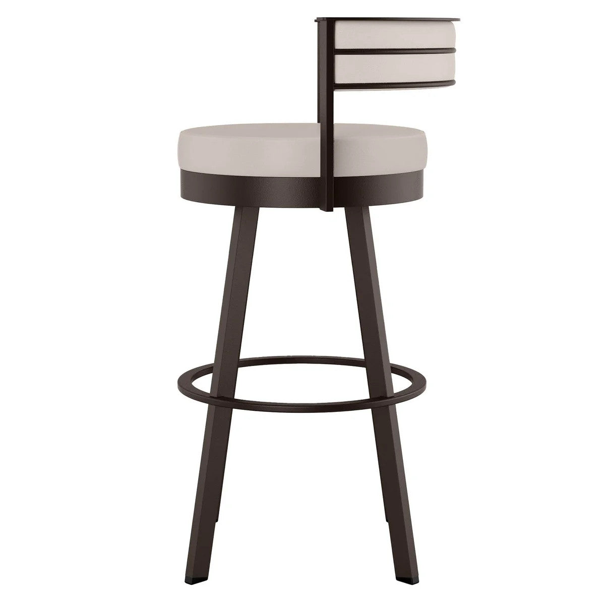 Amisco Browser Brown Frame and Cream Seat Bar or Counter Stool