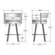 Amisco Browser Brown Frame and Cream Seat Bar or Counter Stool