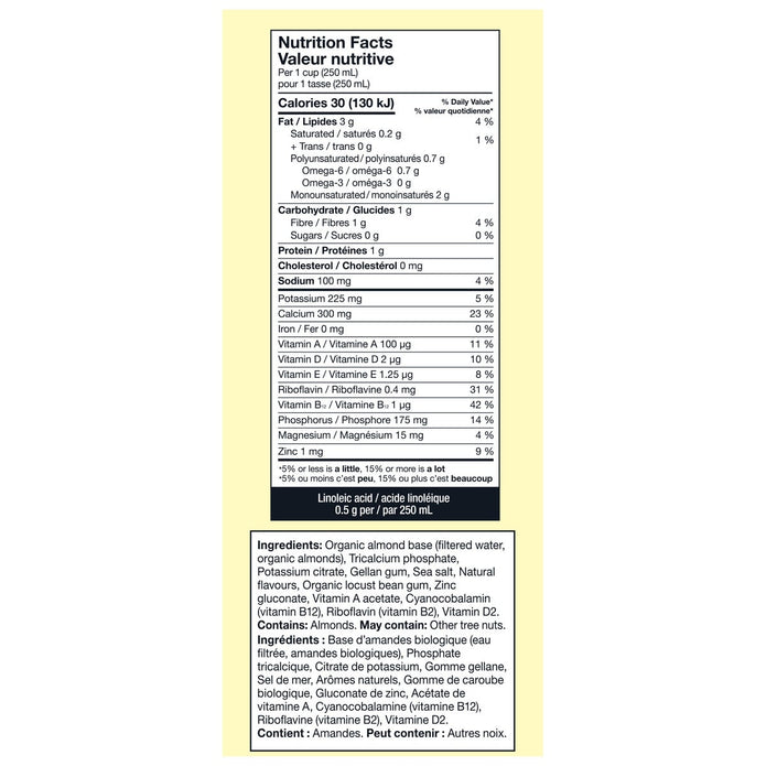 Kirkland Signature Organic Almond Beverage, Vanilla, 946 mL, 6-count