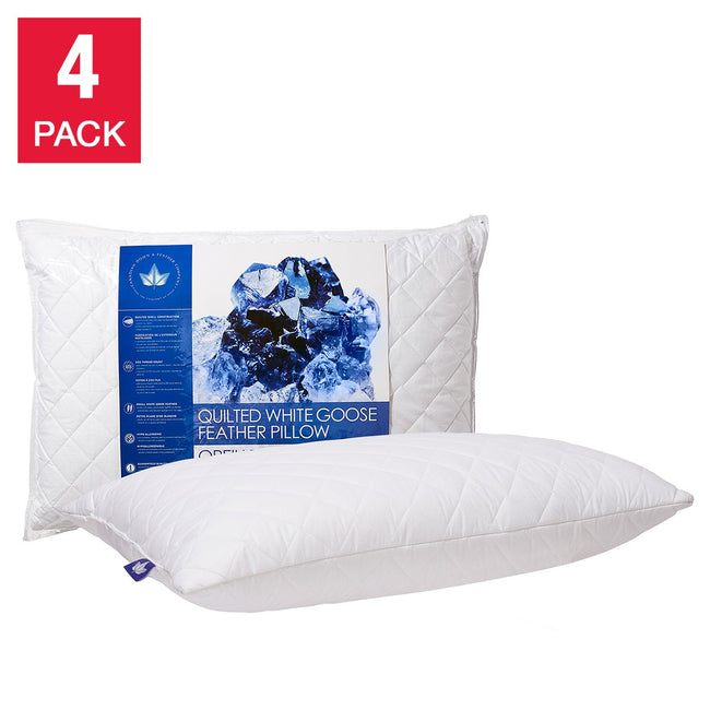 Canadian Down & Feather Company Quilted White Goose Feather Pillow 4-pack