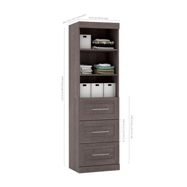 Bestar - Boutique 63.5 cm (25 in.) Storage unit with drawers