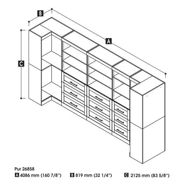Bestar Boutique Elite Closet