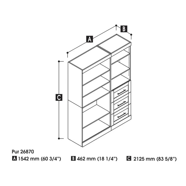 Bestar Boutique Basic Closet