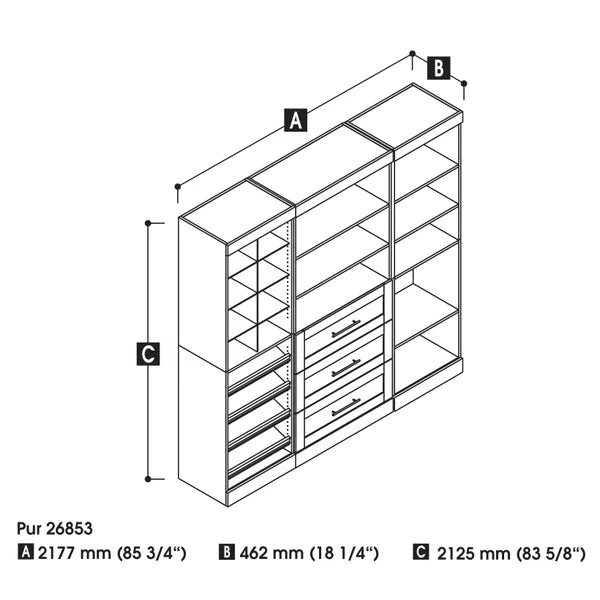 Bestar Boutique Classic Closet