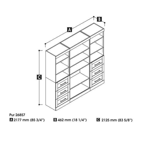 Bestar - Boutique Stowaway Closet