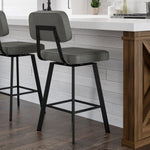 Amisco Clarkson Grey Bar or Counter Stool