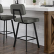 Amisco Clarkson Grey Bar or Counter Stool