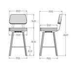 Amisco Clarkson Grey Bar or Counter Stool