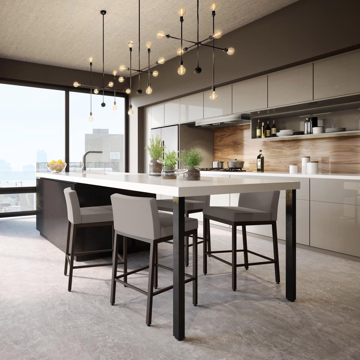 Amisco Fairfield Bar or Counter Stool