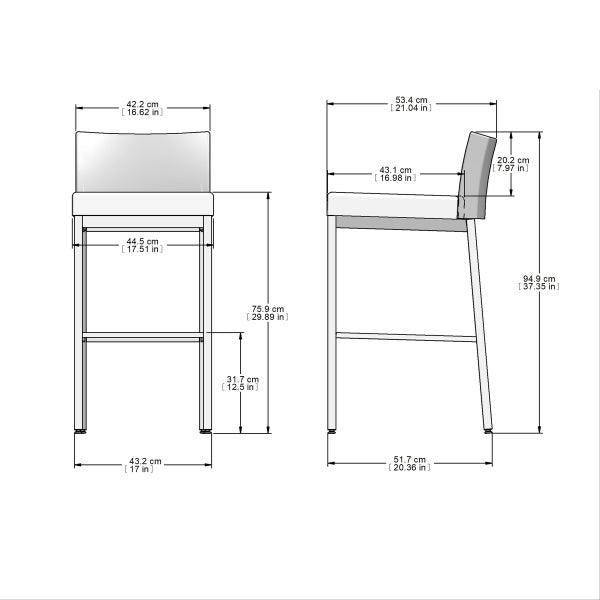 Amisco Fairfield Bar or Counter Stool