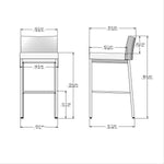 Amisco Fairfield Cream Bar or Counter Stool
