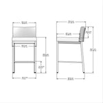 Amisco Fairfield Cream Bar or Counter Stool