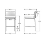 Amisco Fairfield Cream Bar or Counter Stool