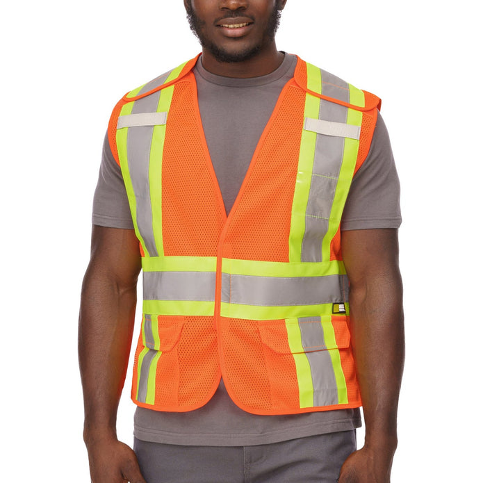 Holmes Workwear High-Visibility 5-point Tear-away Vest, 3-pack