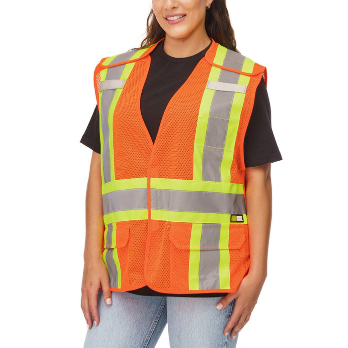 Holmes Workwear High-Visibility 5-point Tear-away Vest, 3-pack