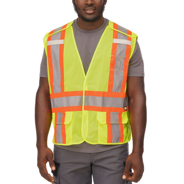 Holmes Workwear High-Visibility 5-point Tear-away Vest, 3-pack - Yellow