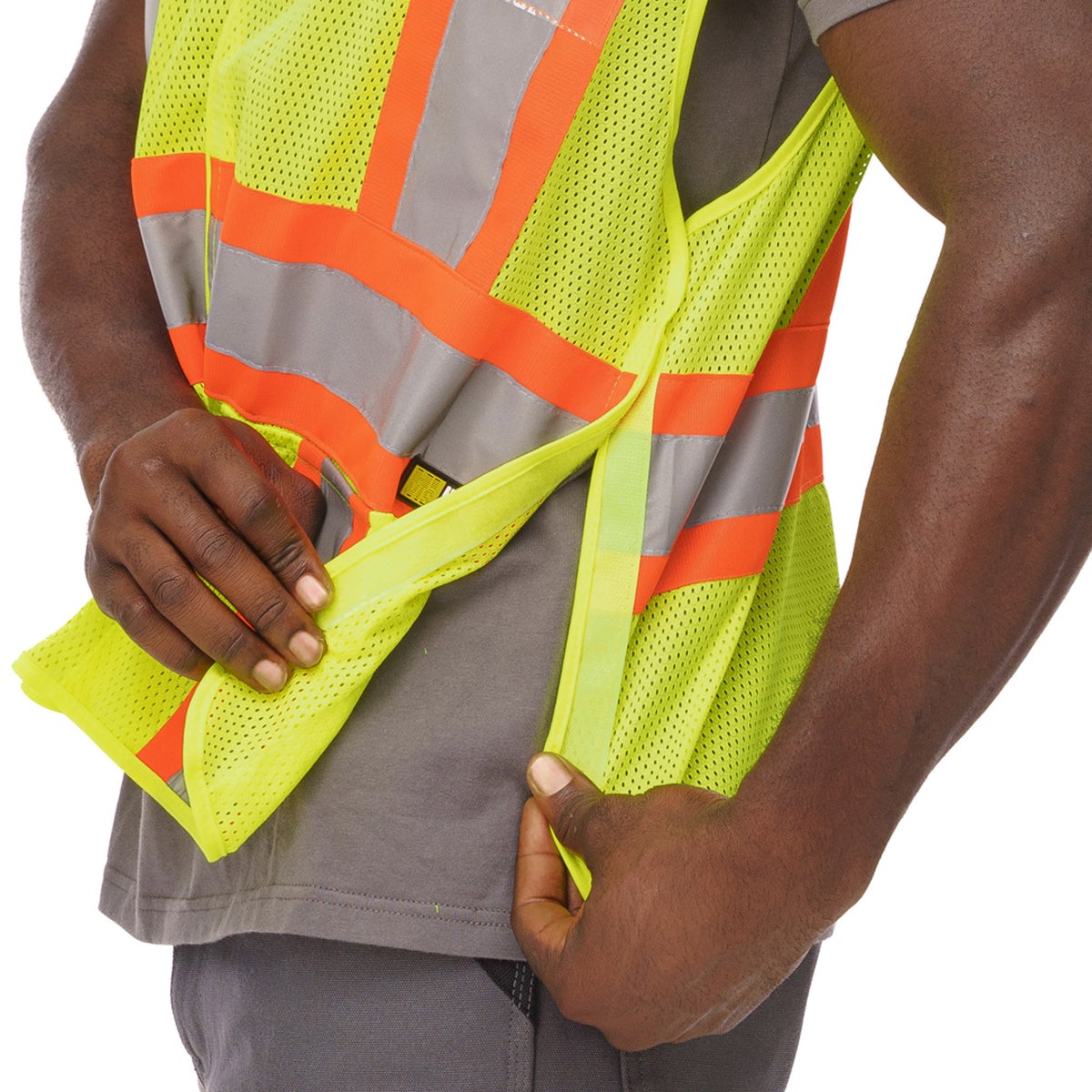 Holmes Workwear High-Visibility 5-point Tear-away Vest, 3-pack
