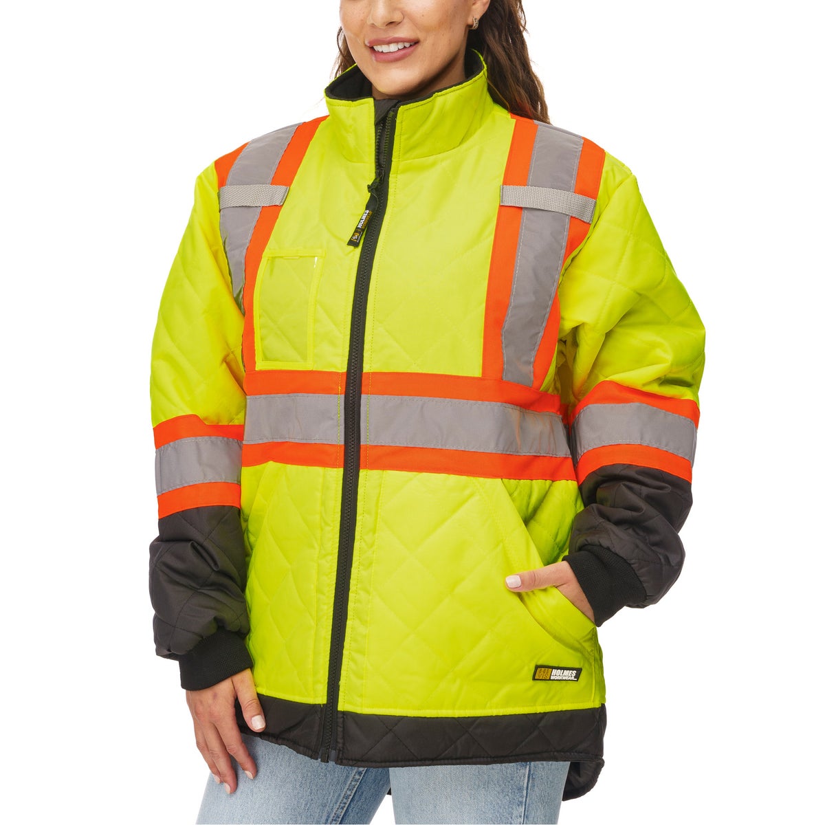 Holmes Workwear High-visibility Quilted Freezer Jacket