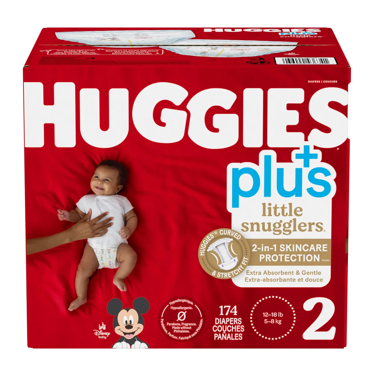 Little Snugglers Plus Diapers, Sizes 1 - 2