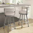 Amisco Browser Grey Frame with Cream Bar or Counter Stool