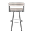 Amisco Browser Grey Frame with Cream Bar or Counter Stool