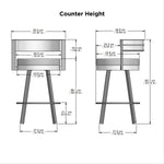 Amisco Browser Cream Bar or Counter Stool