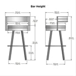 Amisco Browser Cream Bar or Counter Stool