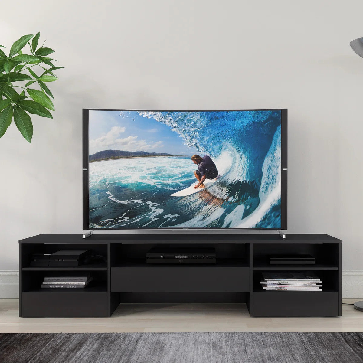 Cleveland Black 72 in. Television Stand