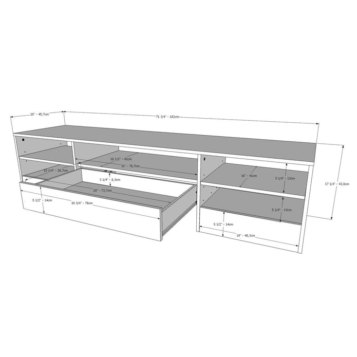 Cleveland Black 182.2 cm (71.8 in.) Television Stand