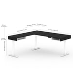 Bestar Viva L-shaped Height-adjustable Workstation