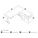 Bestar Viva L-shaped Height-adjustable Workstation