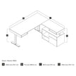 Bestar Viva L-shaped Height-adjustable Workstation