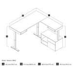 Bestar Viva L-shaped Height-adjustable Workstation