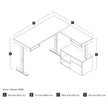 Bestar Viva L-shaped Height-adjustable Workstation