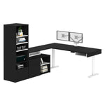 Bestar Viva Back-to-back L-shaped Height-adjustable Workstations