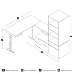 Bestar Viva Back-to-back L-shaped Height-adjustable Workstations
