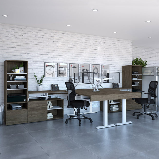 Bestar Viva Back-to-back L-shaped Height-adjustable Workstations