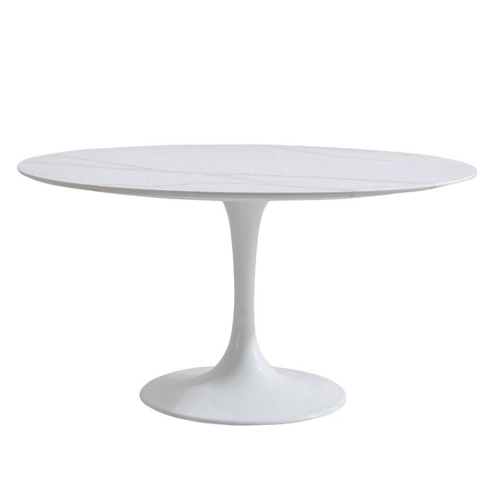 Orchid Round Solid Quartz Dining Table, 111.8 cm (44 in.) Diameter
