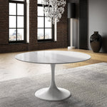 Orchid Round Solid Quartz Dining Table, 111.8 cm (44 in.) Diameter