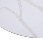 Orchid Round Solid Quartz Dining Table, 111.8 cm (44 in.) Diameter
